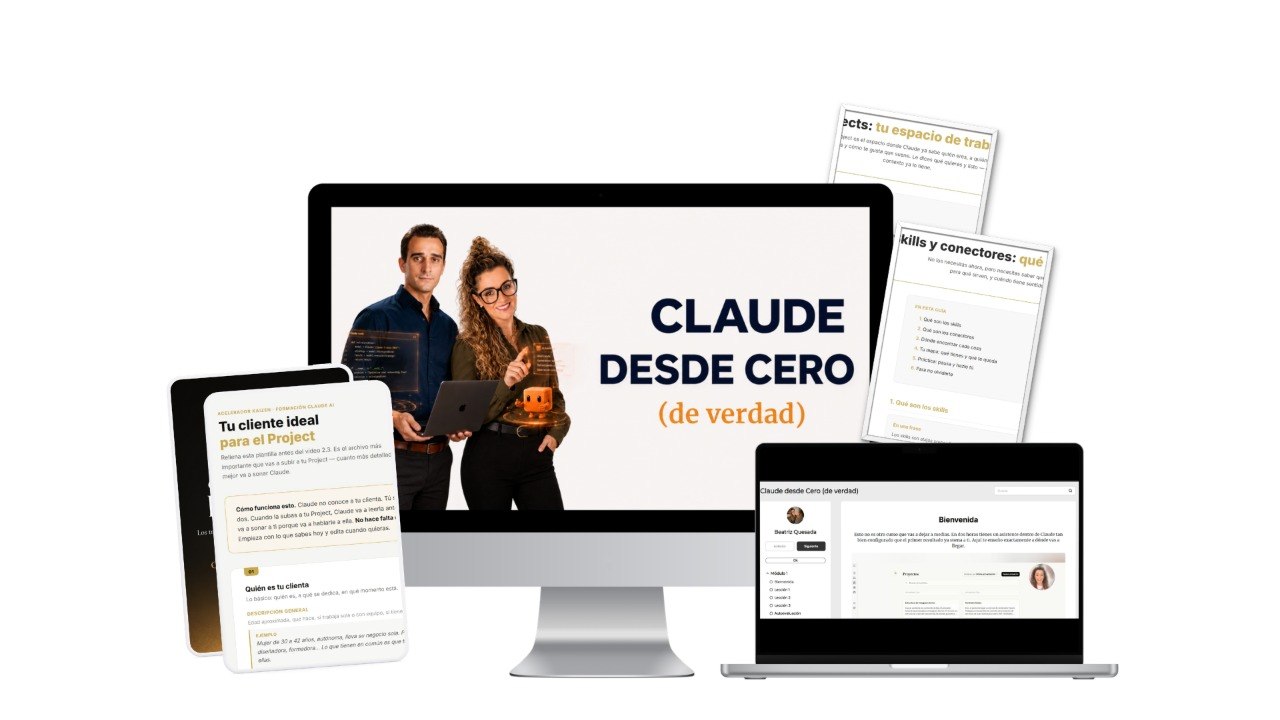 Mockup de la formación Claude desde cero