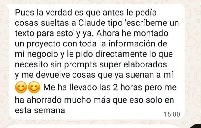 Testimonio real de alumna 1