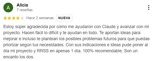 Testimonio real de alumna 2